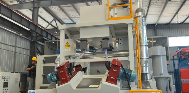 南岸板材除锈强化，通过式抛丸机应用案例